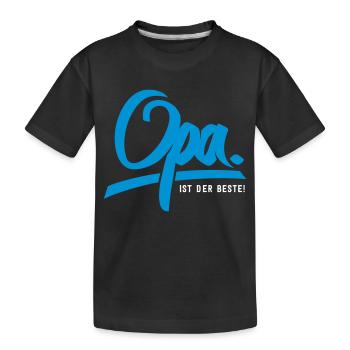 Grandpa is the best - Kids' Premium Organic T-Shirt - black - Front