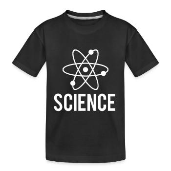 WISSENSCHAFT - Kinder Premium Bio T-Shirt - Schwarz - Vorne
