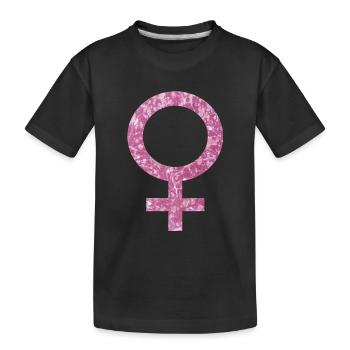 venus e 60 - Kinder Premium Bio T-Shirt - Schwarz - Vorne