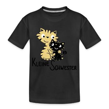 Chats de petite soeur - T-shirt bio Premium Enfant - noir - Devant