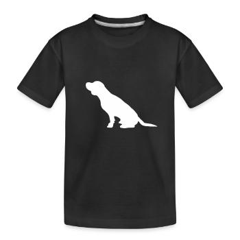 Hunde Silhouette Beagle Labrador Rottweiler Hund - Kinder Premium Bio T-Shirt - Schwarz - Vorne