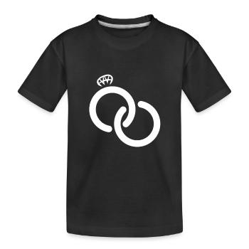 Wedding rings marriage rings ring marry wedding marriage - Kids' Premium Organic T-Shirt - black - Front