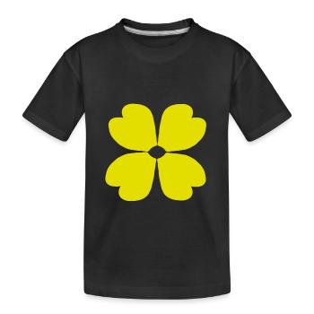 Flower plant gardener flowers yellow bloom garden - Kids' Premium Organic T-Shirt - black - Front