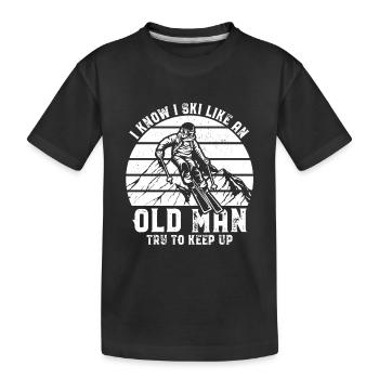 Skiing | Skier skier skiing gift - Kids' Premium Organic T-Shirt - black - Front