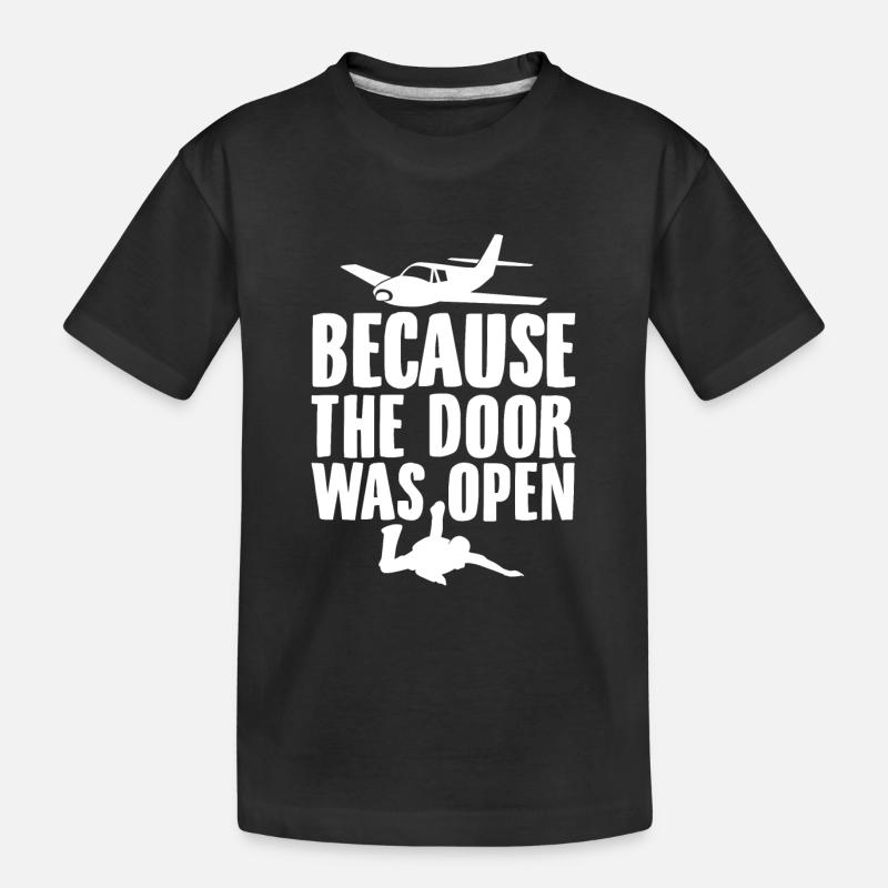 Skydive | Fallschirm Skydiving Skydiver Geschenke - Kinder Premium Bio T-Shirt - Schwarz
