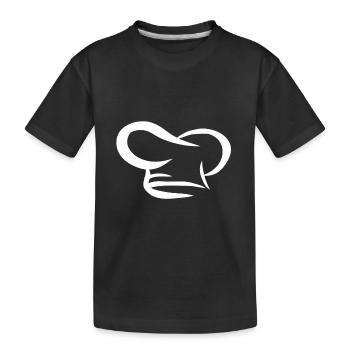 Chapeau de chef cuisinier chef étoilé cuisinier - T-shirt bio Premium Enfant - noir - Devant