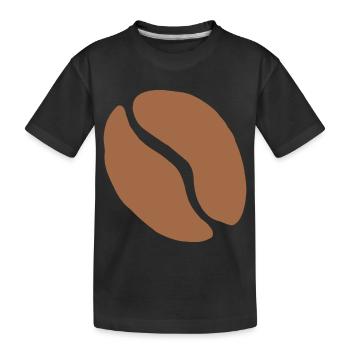 Café en grains de café tasse café caféine cadeau - T-shirt bio Premium Enfant - noir - Devant