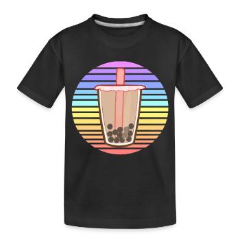 Bubble Tea Sunset - T-shirt bio Premium Enfant - noir - Devant