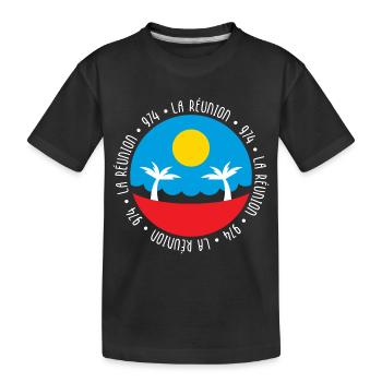 La Réunion - 974 - T-shirt bio Premium Enfant - noir - Devant