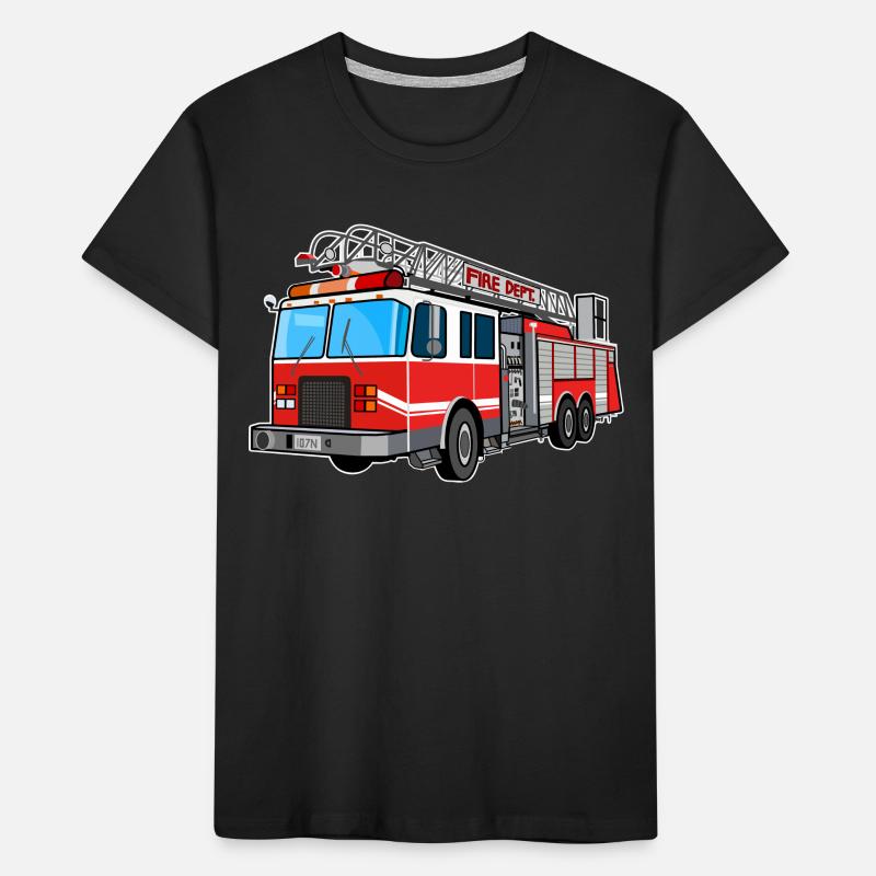 Fire brigade, fire engine, firefighter, extinguish Kids' Premium Organic T-Shirt