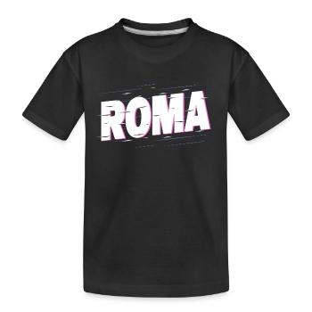 Rome Roma Italy City Writing Home Love Holiday - Kids' Premium Organic T-Shirt - black - Front