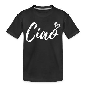 Ciao - Kinder Premium Bio T-Shirt - Schwarz - Vorne