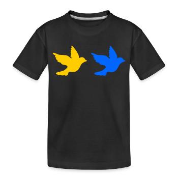 Ukraine - Kids' Premium Organic T-Shirt - black - Front