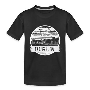 Ville de Dublin - T-shirt bio Premium Enfant - noir - Devant