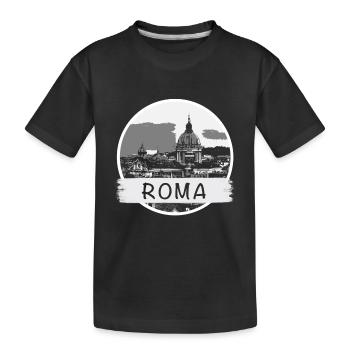 Roma City - Kids' Premium Organic T-Shirt - black - Front