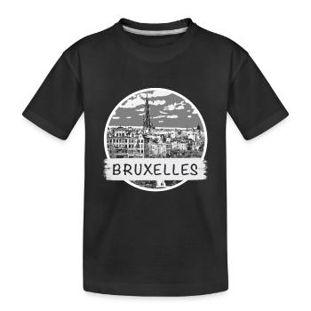 Bruxelles-Ville - T-shirt bio Premium Enfant - noir - Devant