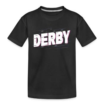 Derby Angleterre UK City Font Accueil Amour - T-shirt bio Premium Enfant - noir - Devant