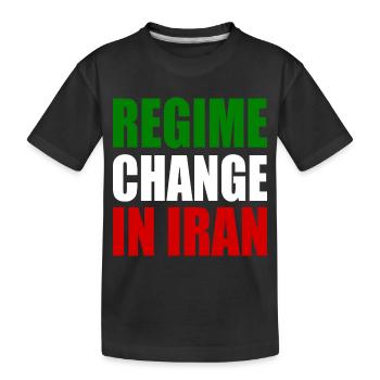Regime change in iran - Kinder Premium Bio T-Shirt - Schwarz - Vorne