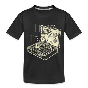 Time (to) Travel - Surrealistic Traveller Artwork - Kids' Premium Organic T-Shirt - black - Front