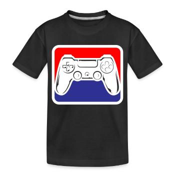Logo de la manette de jeu | Les couleurs peuvent être changées - T-shirt bio Premium Enfant - noir - Devant