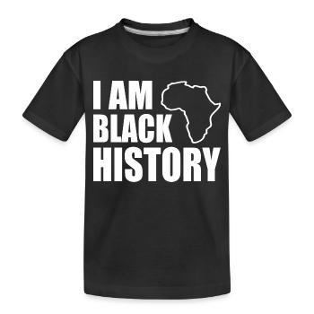 I am black histor - Kids' Premium Organic T-Shirt - black - Front