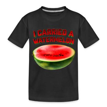 J’ai porté une pastèque - T-shirt bio Premium Enfant - noir - Devant
