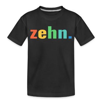 10. Geburtstag zehn 10 Jahre Geschenk - Kinder Premium Bio T-Shirt - Schwarz - Vorne