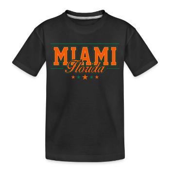 Miami - Kids' Premium Organic T-Shirt - black - Front