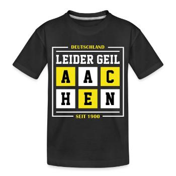 Aachen - Kinder Premium Bio T-Shirt - Schwarz - Vorne