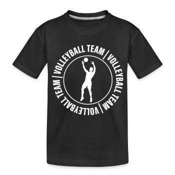 Volleyball Team Verein Spieler - Kinder Premium Bio T-Shirt - Schwarz - Vorne