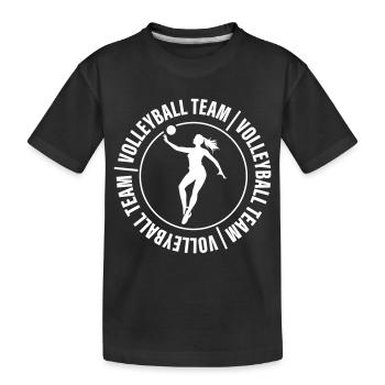 Volleyball Team Verein Spielerin - Kinder Premium Bio T-Shirt - Schwarz - Vorne