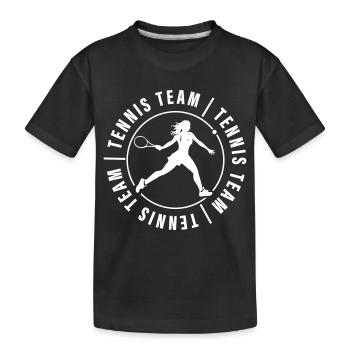 Tennis Team Verein Spielerin - Kinder Premium Bio T-Shirt - Schwarz - Vorne