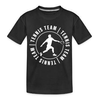 Tennis Team Verein Spieler - Kinder Premium Bio T-Shirt - Schwarz - Vorne