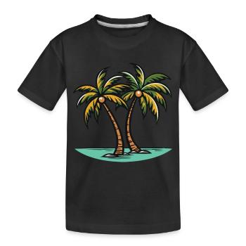 Palm Island - Kids' Premium Organic T-Shirt - black - Front