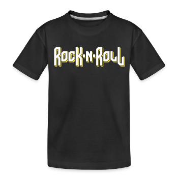 Rock'N'Roll Stylised Logo - Kids' Premium Organic T-Shirt - black - Front