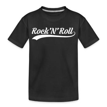 Rock'N'Roll Retro Sports Logo - Kids' Premium Organic T-Shirt - black - Front