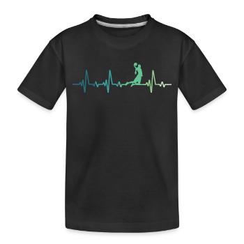 Basketball battement de coeur joueur de Basketball - T-shirt bio Premium Enfant - noir - Devant