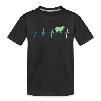 Sheep heartbeat Sheep Sheep - Kids' Premium Organic T-Shirt - black - Front