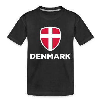 Drapeau national du Danemark - T-shirt bio Premium Enfant - noir - Devant