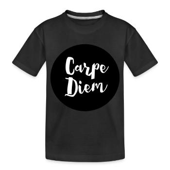 CARPE DIEM - Kids' Premium Organic T-Shirt - black - Front