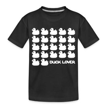 Canard amant - T-shirt bio Premium Enfant - noir - Devant