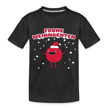 Funny Santa Claus - Merry Christmas - Kids' Premium Organic T-Shirt - black - Front