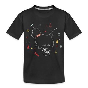WINTER DOG COLLECTION - Kids' Premium Organic T-Shirt - black - Front