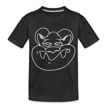 Witziges Rattengesicht - Kinder Premium Bio T-Shirt - Schwarz - Vorne