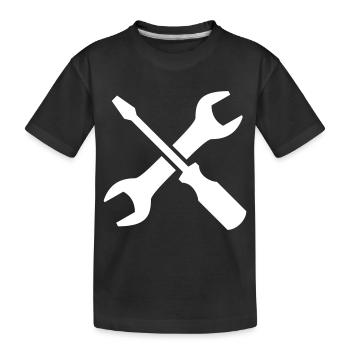 Werkzeuge - Kinder Premium Bio T-Shirt - Schwarz - Vorne