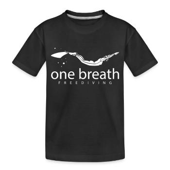 Ein Atemzug Freitauchen T-Shirt & Geschenkidee - Kinder Premium Bio T-Shirt - Schwarz - Vorne