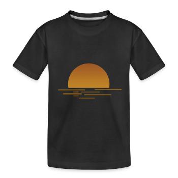 Lever du soleil contre le coucher du soleil - T-shirt bio Premium Enfant - noir - Devant