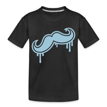 Moustache - Kids' Premium Organic T-Shirt - black - Front