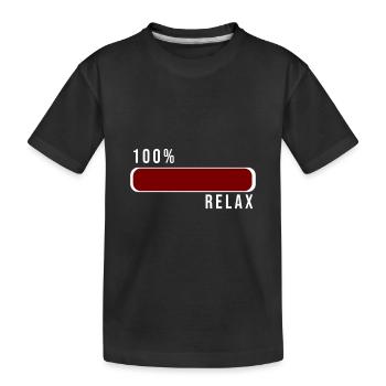 100% Relax loading - 100% Relax load - Kids' Premium Organic T-Shirt - black - Front