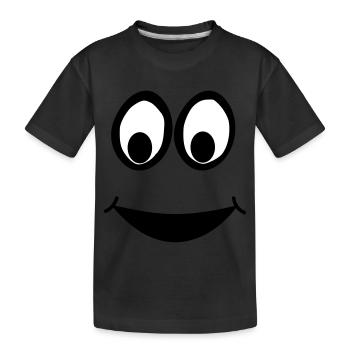 Funny Face, Cartoon Face, Trickfilm, - Kinder Premium Bio T-Shirt - Schwarz - Vorne
